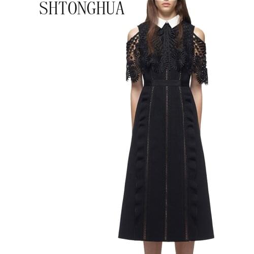 Летние платья с открытыми плечами SHTONGHUA China At AliExpress