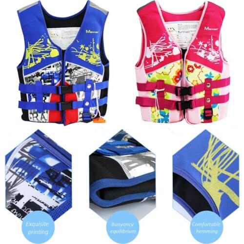 L/M Children Buoy Life Vest Swimming Boating Surfing Sailing Swimming Vest Polyester Safety Jacket