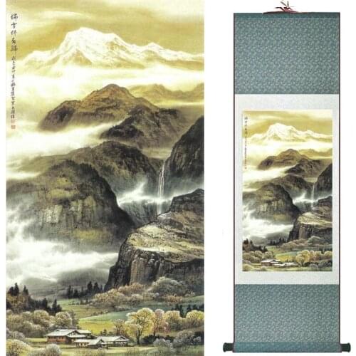 Old fashion painting landscape art painting Chinese traditional art painting China ink painting20190813045