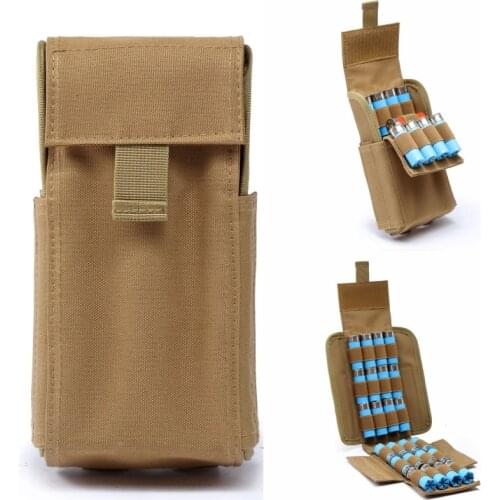 CQC Tactical Airsoft 25 Round 12 Gauge Shells Reload Magazine Molle Pouch Military Hunting 12GA Ammo Bandolier Cartridge Bag