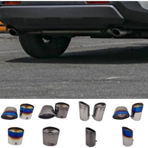 Car Styling Body Sticks Muffler Exterior Back End Pipe Dedicate Exhaust Tip Tail Outlet Vent For Toyota RAV4 2019 2020 2021 2022