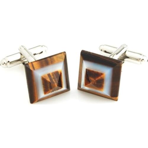 YH-937 Fashion Elegant Jewelry Cufflinks with Culture Stone or MOP - Factory Direct Selling