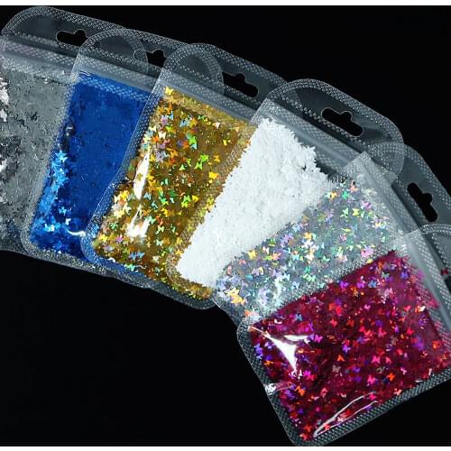 12Colors Nail Art Glitter Sequins Laser Butterfly Decorations Polish Holographic Paillette Nail Flakes Ulture-Fine Glitter Ta#93
