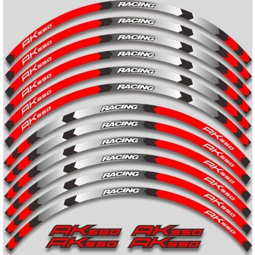 12 X Thick Edge Outer Rim Sticker Stripe Wheel Decals FIT For KYMCO AK550 AK 550 ak550
