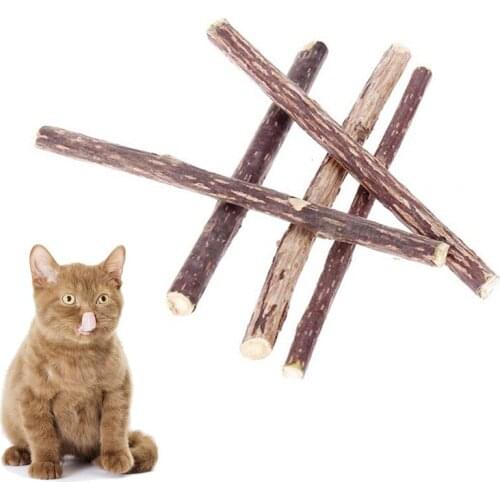 5/10Pcs Cleaning Teeth Cat Catnip Stick Natural Cat Snacks Sticks Silvervine Matatabi Stick Molar Toothpaste Cat Chew Sticks Toy