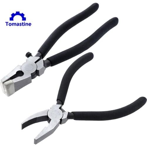 6/8 inch Flat Nose Plier Offset Pistol Handle Combination Pliers Carbon Steel Cutter Plier Tool for Cutting Glass Tile Ceramics