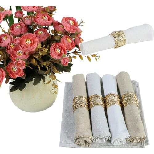 45x45cm Cheap Cloth Napkins Plates Polyester Flax Hemp Fabric Table Mat for Kitchen Dining Wedding Decoration Hemp White Color