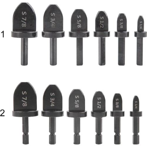 6 Pcs Electric Inch Pipe Expander Hexagonal/Triangle Handle Air Conditioner Copper Pipe Reamer Electrician Repair Parts