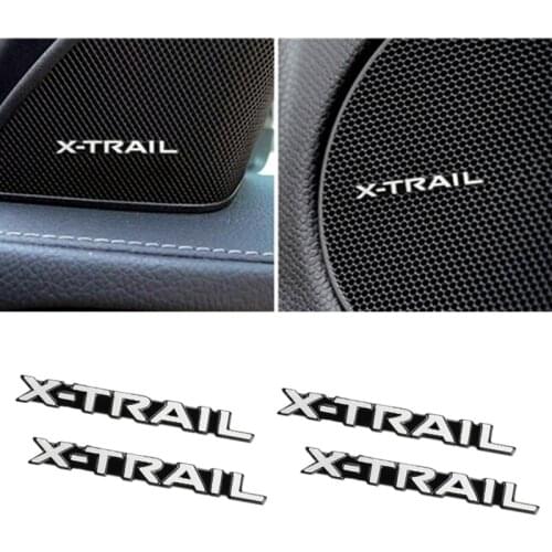 For Nissan X-TRAIL XTRAIL T30 T31 T32 2013-2019 Accessories 3D aluminum speaker stereo speaker badge emblem Sticker 4pcs