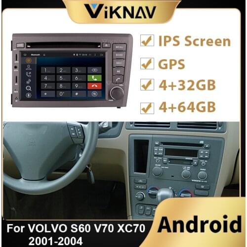 2 din Android car radio multimedia player for VOLVO S60 V70 XC70 2000 2001 2002 2003 2004 car audio DVD player GPS navigation