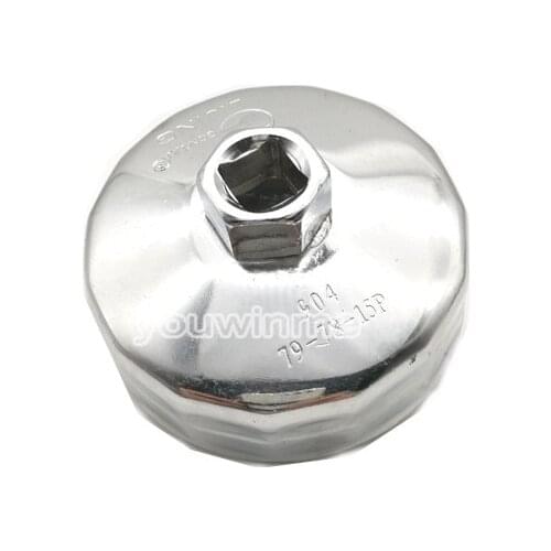 Car Stying 904 Steel 78-79mm 15 Tooth Flute Oil Filter Wrench Socket Remover Tool For Auto Ford Nissan Toyota Suzuki