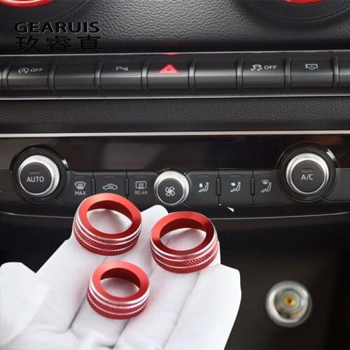 Car Styling For audi A3 V8 S3 Auto Interior Accessories AC Heater Climate Control Knob Panel Switch Knobs Buttons Cover Stickers