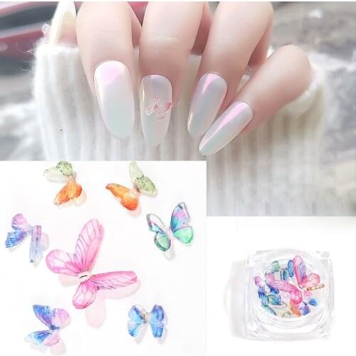 Nail Artthree-dimensional 3D mini nail Butterfly Decoration Jewelry Nail Art Accessories UV Gel False Nail Tips Art for Women