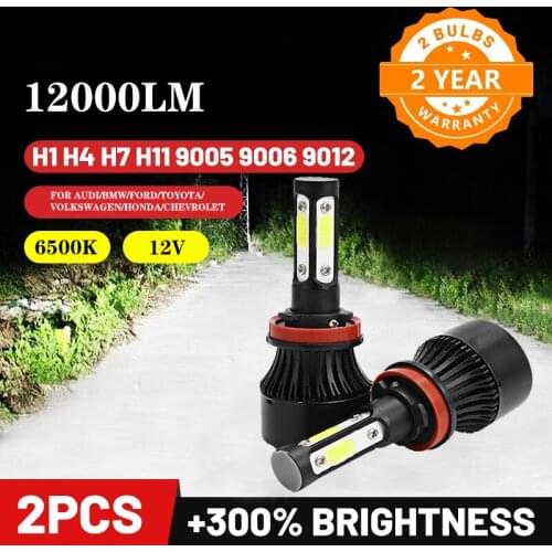 F3 90W H7 Led Canbus Universal Headlight H1 H4 H8 H11 9005 9006 Hb3 9004 9007 H13 9012 Led Bulb Turbo Lamp For Car 2PCS 10000LM