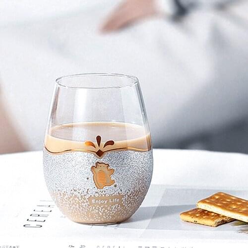 Characteristic Silver Sand Heat Resistant Wall Wine Glass Cup Beer Coffee Water Cups Transparent Cup Wholesale Drink Glass