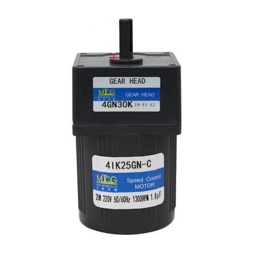4IK25GN-C 25w 220V/380V AC Gear Reduction Induction Motor, Forward and Reverse, Fixed Speed 3K-200K
