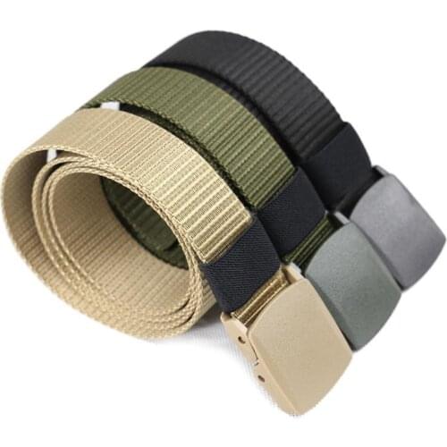Mounchain 125CM Automatic Buckle Nylon Belt Male Army Tactical Belt Mens Military Waist Canvas Belts Survival Cummerbunds Strap