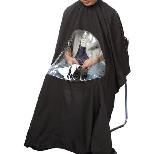 New 4 Colors Waterproof View Window Hair Cut Hairdressing Barbers Hairdresser Cape Gown Cloth