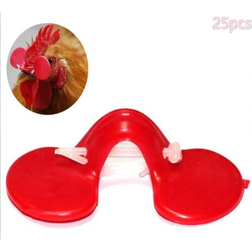 25 Pcs Chicken Farming Equipment Chicken Pheasant Chicken Goggles Cock Glasses Laying Hens Pheasant Anti-pecking Glasses