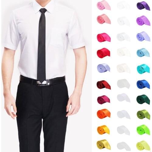 Solid Tie 5cm Slim Tie Mens Casual Blue Black Skinny Ties Red Black Gray Necktie Wedding Ties Classic Ties for Bridegroom