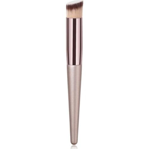 Single makeup Brushes Champagne golden coffee tube Oblique flat head brush beauty tools