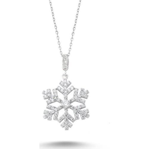 Zircon Snowflake Necklace with Free Shipping