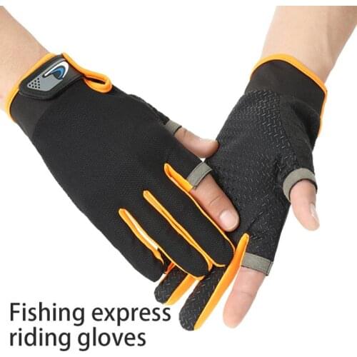 Fitness Gloves In Spring And Summer Mens Sun Protection Cycling Half Finger Gloves Anti-skid Breathable Gloves Sports Gloves