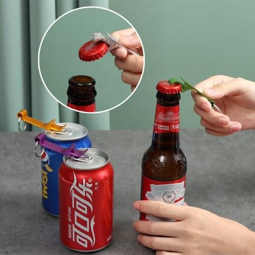 Beer Can Mini Portable Bottle Opener Keychain Rings Beers Multi-color Aluminium Key Chain Aluminum Openers