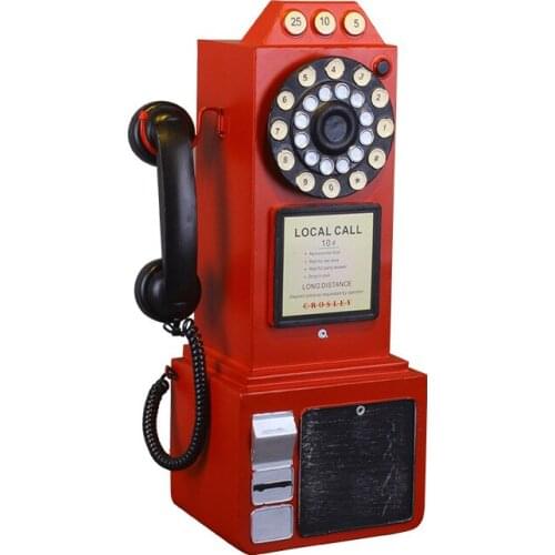 Handmade Retro Phone Model Wall Hanging Of Iron Bar And Coffee Shop Creative Photography Props Home Furnishings Decoration