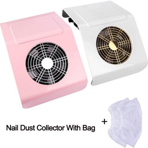 Nail Dust Collector Machine for Manicure Pedicure Tools Strong Suction Nails Art Tool 40W Nail Fan for Manicure Vacuum Cleaner