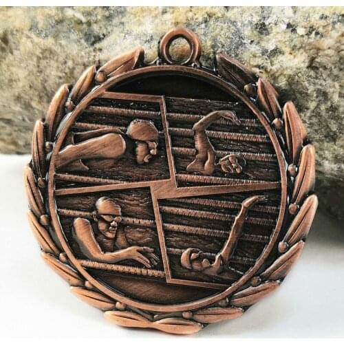 Silver medal Winter Swimming Competition Games Medal Metal Competition Gold And Silver Bronze Club School Factory Sports Event