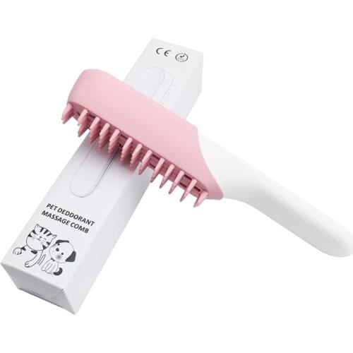 Pet Odor Eliminator Brush Electric Ozone Generator Massage Comb Grooming Tool