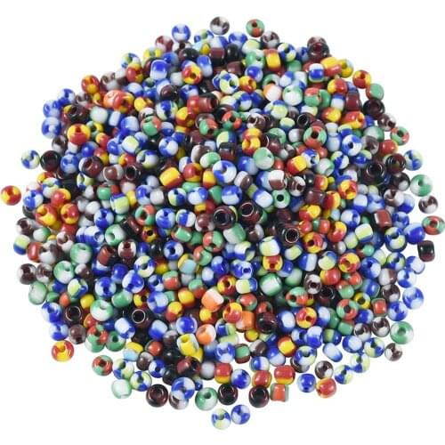 Mixed Color 8/0 Opaque Colours Seep Glass Beads Round Seed Bead bracelet necklace for jewelry DIY making, about 1600pcs/50g F50