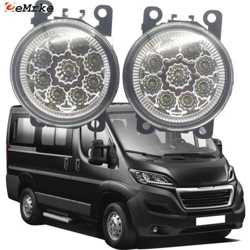 2PCS Car Styling 9-Pieces LED Fog Light Lamp for Peugeot Boxer 290/295 2015 2016 2017 2018 2019 H11 12V Halogen Fog Lights DRL