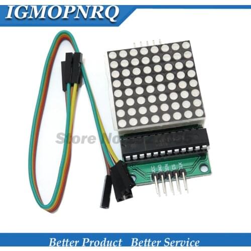 LED Display MAX7219 Dot Led Matrix Module 8*8 MCU Control Module 5V Interface Module 8x8 Output Input Common Cathode
