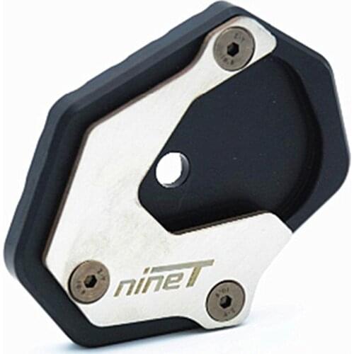 For BMW R Nine T CNC Side Stand Enlarge Plate R 9 t with logo