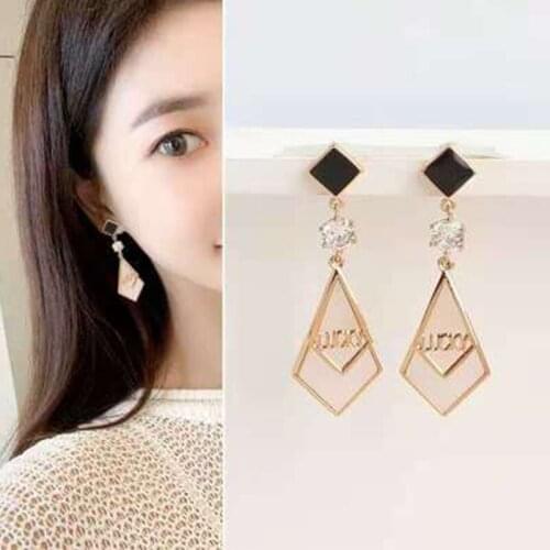 Woman Fashion Anti-Allergic Long Ring Earrings New Trendy Earrings Crystal Earrings Korean Temperament Wild Simple Tassel