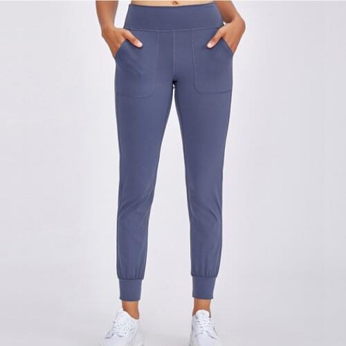 LANTECH Women Naked-feel Fabric Workout Sport Joggers Pants Waist Sportswear Drawstring Run Fitness Running Sweatpants Pocket