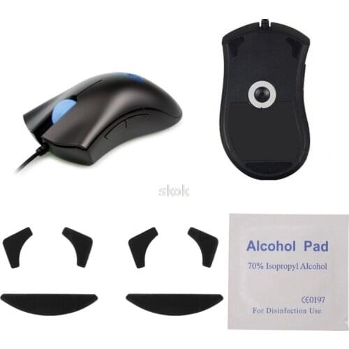 2 Sets 0.6mm Mouse Feet Skates Mouse Pads for Razer DeathAdder Mouse Skates M23 dropshipping