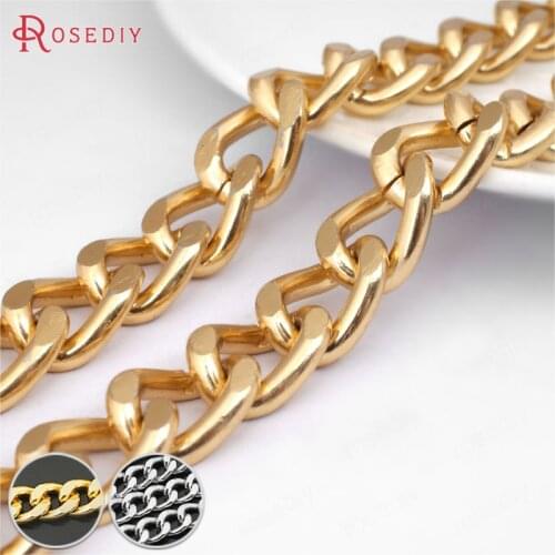 25768)1 Meter Single link 11*8MM 18*13MM Aluminum Extended Chain Connect Chains Diy Jewelry Findings Accessories wholesale