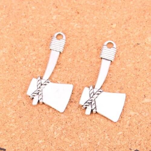 30Pcs Antique Silver Plated axe ax Charms Diy Handmade Jewelry Findings Accessories 41*21mm