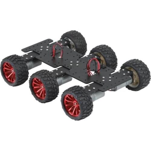 6WD Intelligent Car Chassis Off-road DC Deceleration Motor Super Large Vehicle Drive