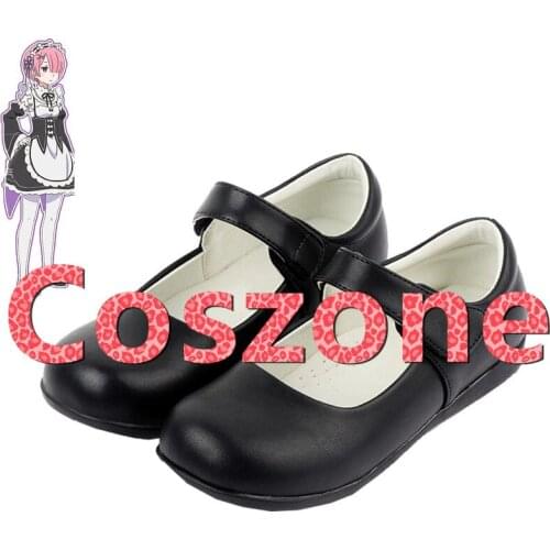Re:Life In A Different World From Zero Ram Rem Cosplay Shoes Boots Halloween Carnival Cosplay Costume Accessories