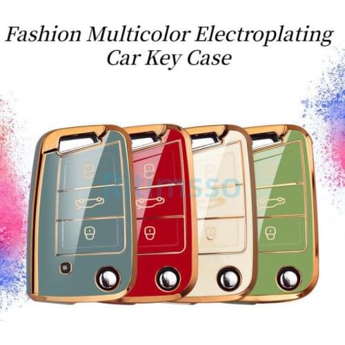 New TPU Car Key Case Cover for VW Volkswagen Golf 7 GTI R MK7 Tiguan MK2 Skoda Octavia A7 SEAT Ateca Leon FR 2 Ibiza