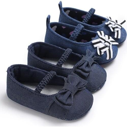 Spring and Autumn 0-1 years old female baby spring and autumn soft non-slip bow baby toddler shoes