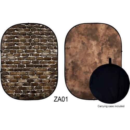 Double-Sided Pop-Out Muslin Backdrop Matte Collapsible Background No wrinkle Washable Photography Backdrops Bag Included 5X6.5ft