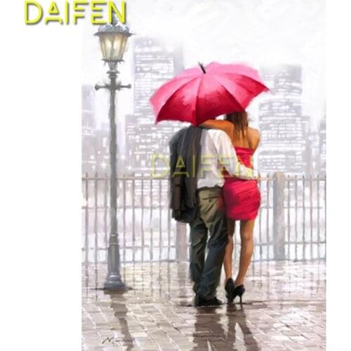 Full Square Diamond embroidery snuggle DIY 3D Diamond painting Cross stitch red umbrella Full Round Diamond mosaic gaze afar