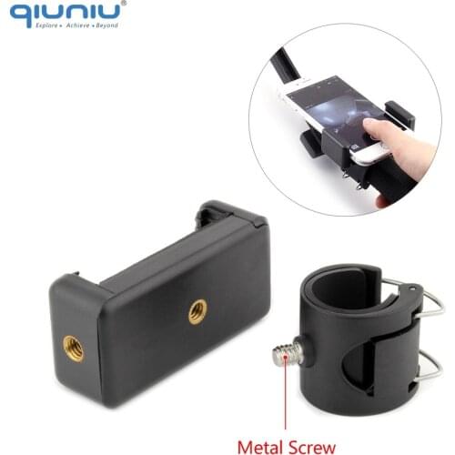 QIUNIU APP Cell Mobile Phone Holder Clip Adapter Mount Accessory for GoPro Hero 7 6 5 4 3 Camera 3-Way Grip Arm Tripod Bracket