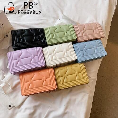 Fashion Women Design Luxury Hand Bag Female Travel Casual Embossing PU Leather Chain Mini Flap Shoulder Messenger Bag