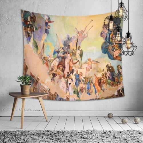 Church mural tapestry wall decoration blanket christian tapiz pared tela large wall fabric